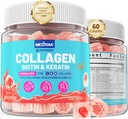 Multi Collagen Filled Gummies for Women Sugar Free Biotin 10000mcg, Multivitamin Hair Skin and Nails Vitamins for Hair Growth, with Hydrolyzed Collagen Peptide Keratin Hyaluronic Acid MSM Vitamin B
