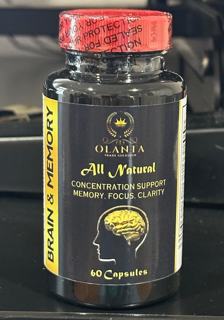 Brain and Memory Support Supplements - Supplement for Energy Support, Support Focus and Memory Supplement for Brain, Support Clarity Boost Concentration - 1 Bottle 60 Capsules