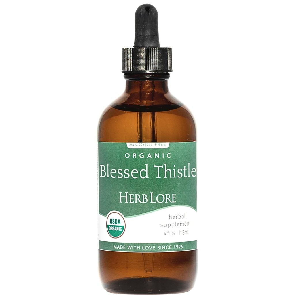 Herb Lore Organic välsignad Thistle för amningsstöd - Liquid Lactation Supplement - 4 fl oz