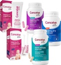 CONCEIVE PLUS Complete Fertility Bundle - Försöker bli gravida par Kit TTC Fertility Supplements och Sperm Friendly Lubricants