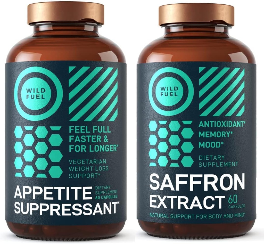 WILD FUEL Appetite Suppressant och Saffron Extract Capsules Bundle