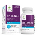 Terry Naturally Tri-Iodine - Stöd Thyroid Health - hjälper hormonbalans med molekylär jod från Kelp - Funktioner Kaliumjodid och natriumjodid - Brain & Energy Support - 6,25 mg, 90 kapslar