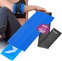 Ice Pack Wrap med elastisk rem av Kinetic Labs - Hot Cold Gel Pack för skador - Återanvändbart ispaket för nackfot Ankle Head Wrist Leg Shoulder Arm Thigh Knee Surgery (Regular)