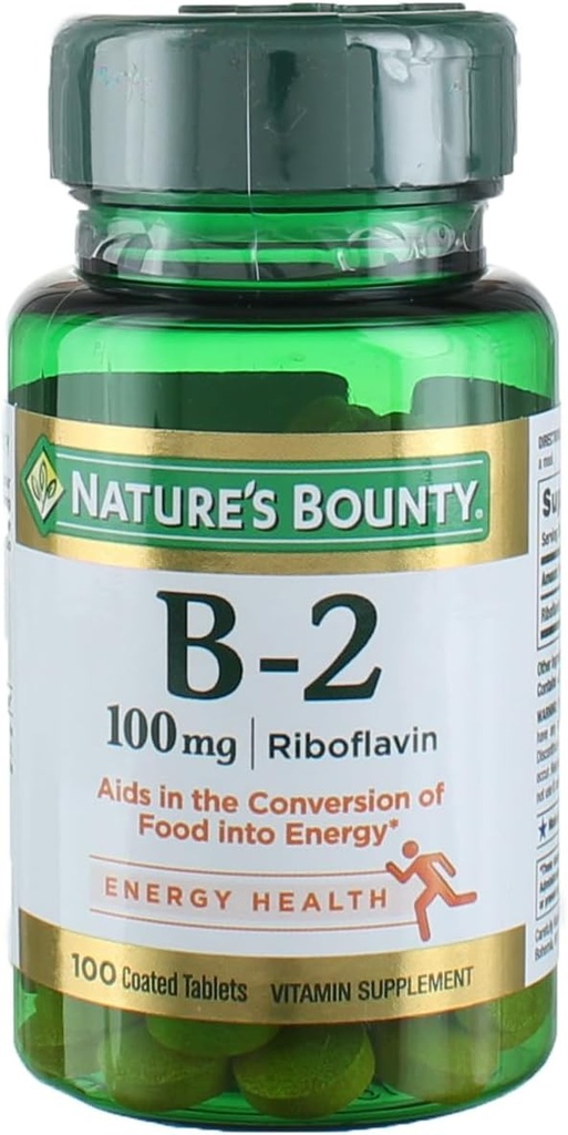 Naturens Bounty Vitamin B-2 100 mg, 100 belagda tabletter