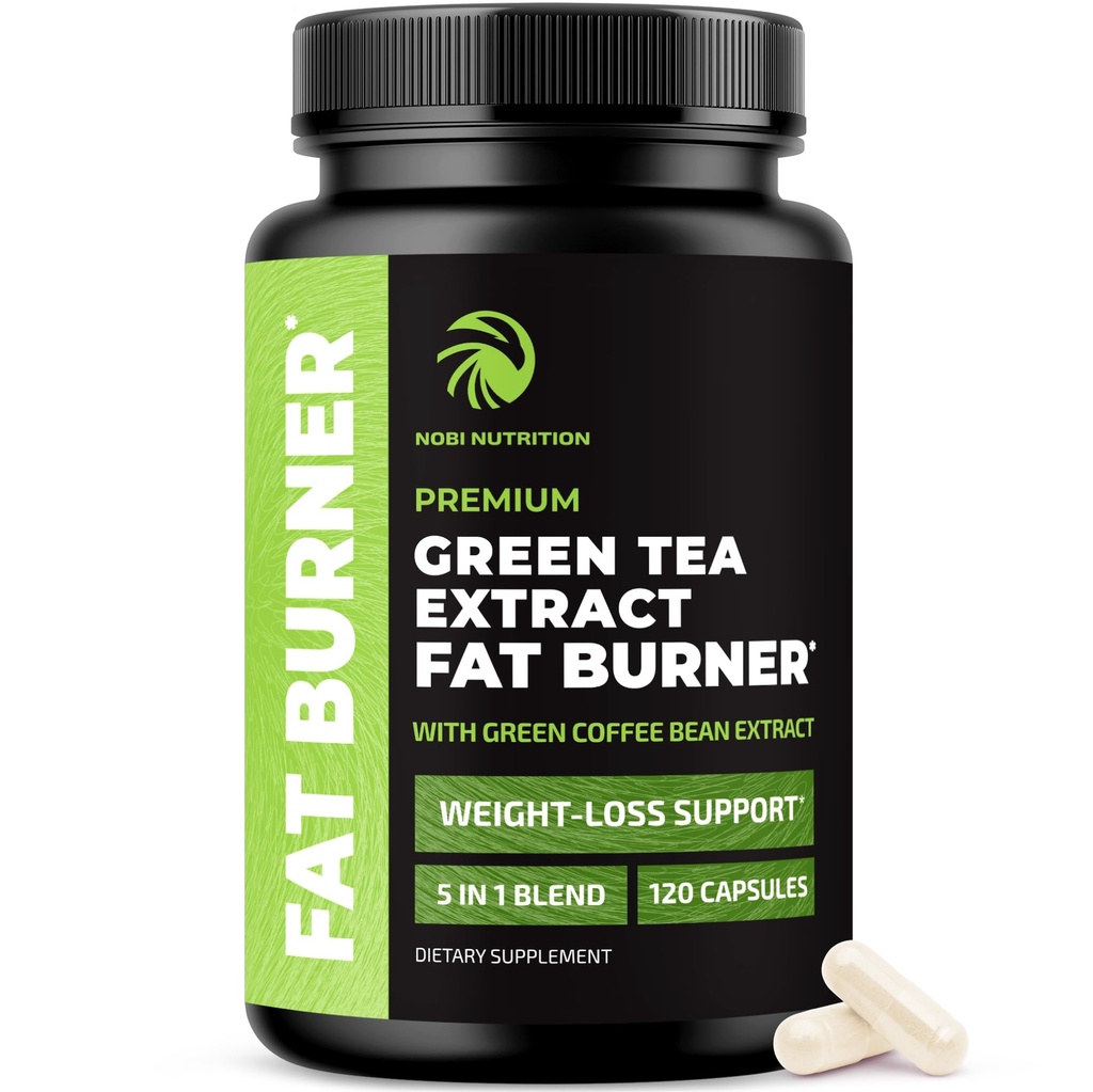Green Tea Weight Loss Pills för kvinnor och män | 45% EGCG | Magen fettbrännare, Metabolism Booster & Appetite Suppressant | Green Tea Fat Burner Diet Pills | Vegan viktminskning tillägg | 120 Ct