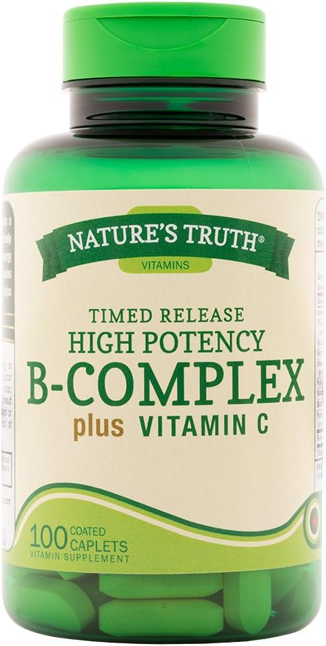 Naturens sanning B-Complex Plus Vitamin C Time släppt, 100 greve av 3)