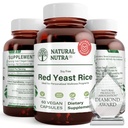 Natural Nutra Red Yeast Rice Extract, Cardiovascular Support, hjälper till att förbättra immuniteten, hjälper till att upprätthålla kroppsfetter och flytande flöde, förbättra matsmältningen, Gluten fria tillskott, 600 mg, 60 kapslar (2 Pack)