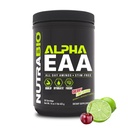 NutraBio Alpha EAA - All-Day Aminosyror för muskeltillväxt och hydrering - Essentiella aminosyror med nootropics & Adaptogener - Full Spectrum EAA BCAA Powder - 30 portioner - Cherry Lime Slush