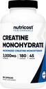 Nutricost Creatine Monohydrat 3.000mg, 180 kapslar (750mg per kapsel) - Glutenfri, icke-GMO