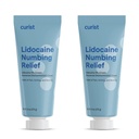 Curist 5% Lidocaine Cream Maximum OTC Strength Topical Pain Relief OTC - 12 oz (Pack of 2) XL Tube 5 Procent Lidocaine Numbing Cream till Numb Effectively (2 Pack - 6 oz Tube)