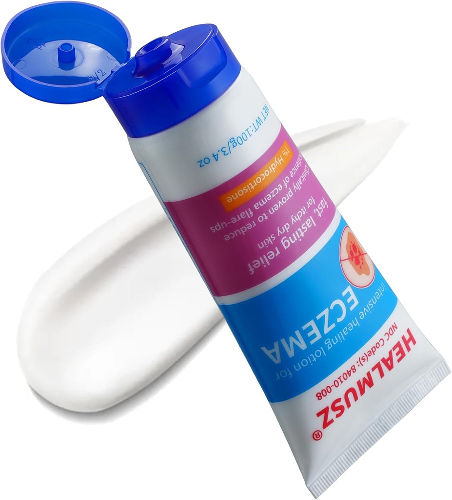 HEALMUSZ Eczema Behandling Cream med 1% hydrokortison och 0,5% Nifedipin 3,40 Ounce Eczema Therapy. Uppgradera, exklusiv försäljning