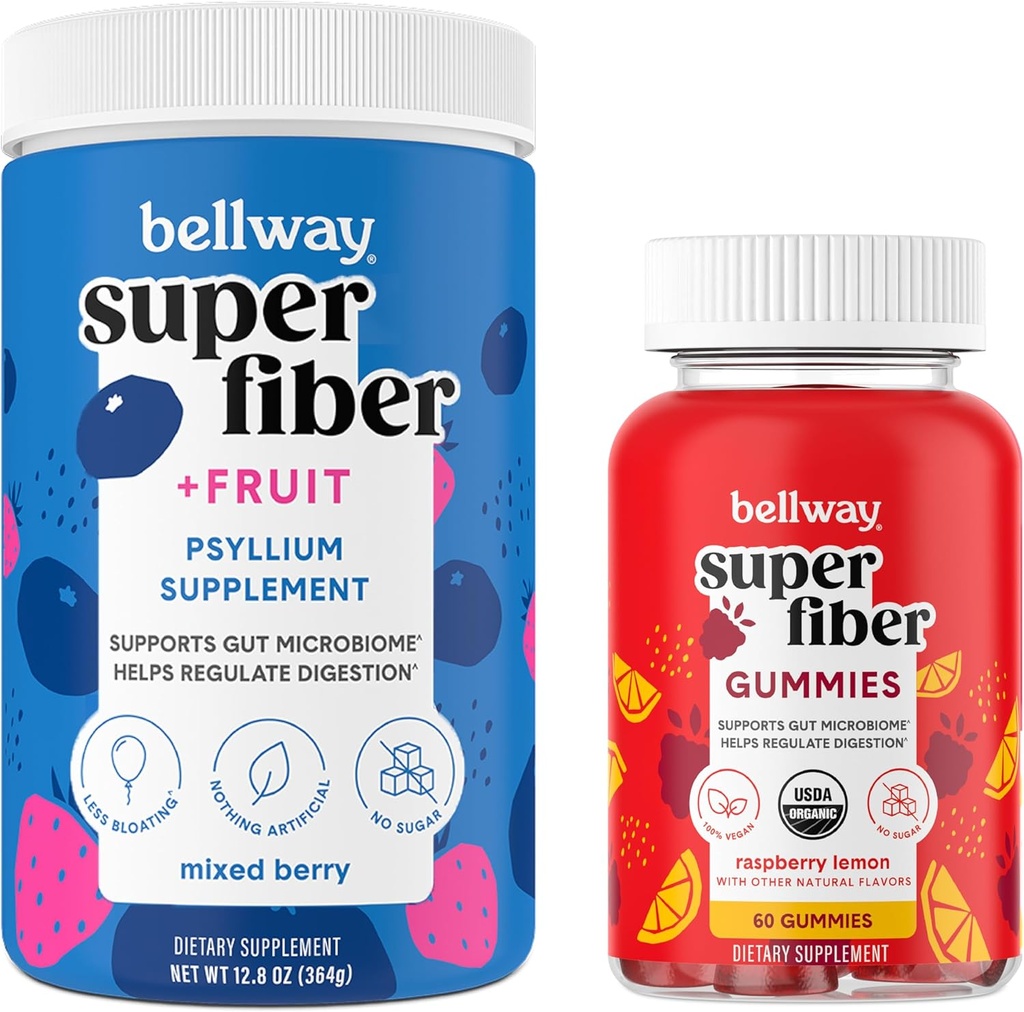 Bellway Super Fiber Powder + Frukt, Mixed Berry Super Fiber Gummies