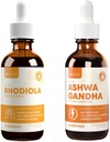 Rejuvica Health Active Rhodiola + Active Ashwagandha - Support Energy + Stress - Liquid Delivery för bättre absorption - Rhodiola Root & Ashwagandha Root