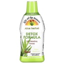 Lily Of The Desert Aloe Vera Herbal Detox Formel - Aloe Vera Juice med mjölk Thistle, Slippery Elm, Burdock Root, Dandelion Root och Echinacea för Gut Health, Liver Support och Wellness, 32 Oz