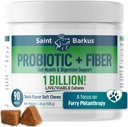 Probiotisk + Fiber Regularity & Digestive Health. Probiotiska tillskott för hundar för tarmhälsa, regelbundenhet, upprörd mage, gas, jäst. Ge tillbaka till No-Kill Shelters! 90 räkning