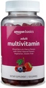 Grundläggande Vuxen Multivitamin Gummies, Mixed Berry & Cherry, 150 Gummies, 75-dagars Supply, Pack of 1 (tidigare Solimo)