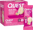 Quest Nutrition Frosted Cookies Twin Pack, Birthday Cake, 1g Sugar, 10g Protein, 2g Net Carbs, Gluten Free, 8 Count(Pack av 1)