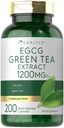 Carlyle EGCG Green Tea Extract Supplement | 1200mg | 200 kapslar | Non-GMO och Gluten Free