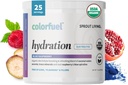 Sprout Living, Colorfuel Hydration Powder Drink Mix, Organic Superfoods + Adaptogens | Hydration & Recovery, Electrolytes, Himalayan Pink Salt, Blue Spirulina, Blue Raspberry Flavor (25 portioner)