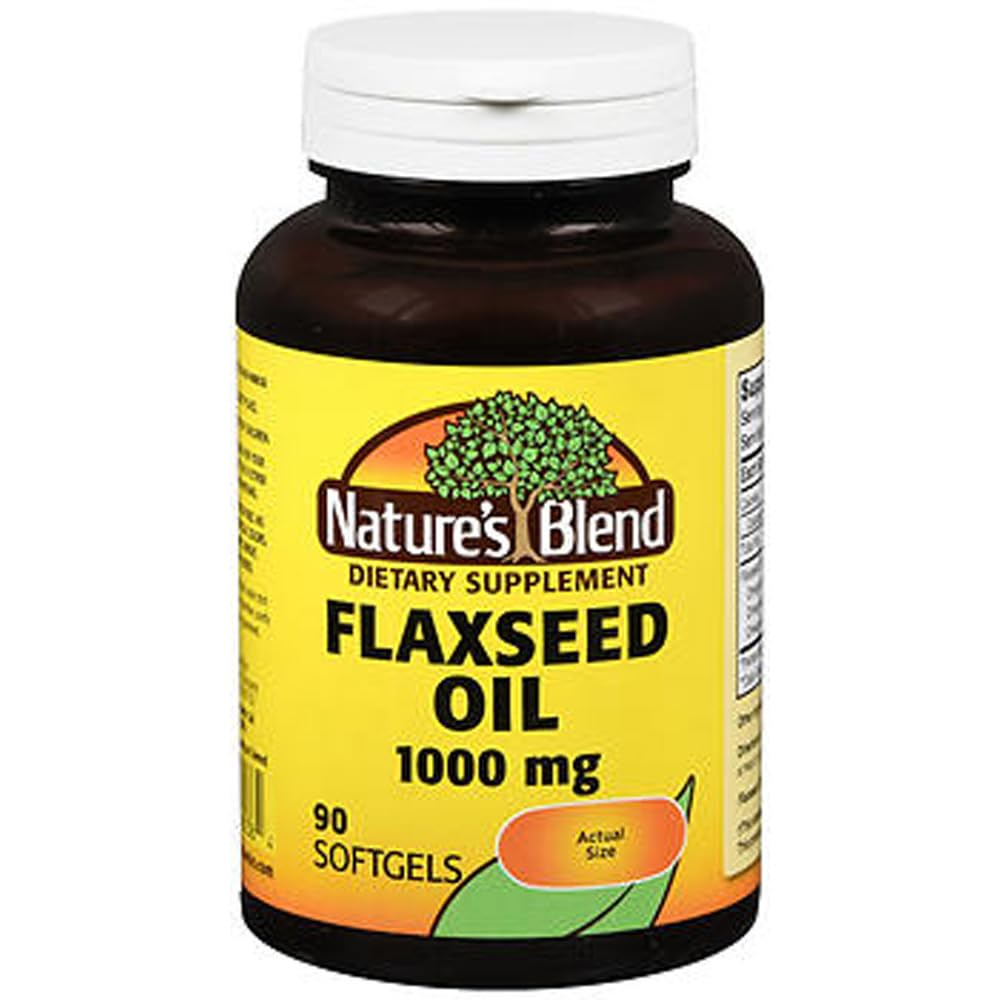 Naturens Blend Flaxseed Oil 1000mg Gelcaps 90 Ct