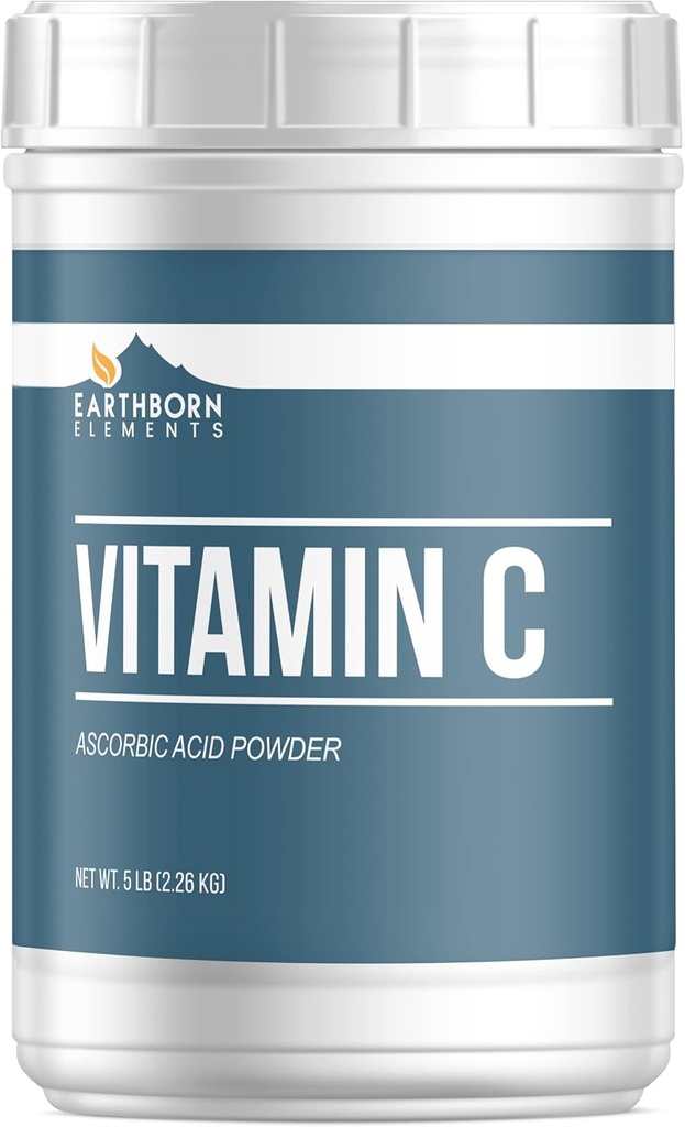 Jordfödda element Vitamin C pulver 5 lb, askorbinsyra, kosttillskott