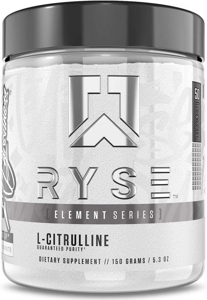 RYSE Element Series L-Citrulline Powder | Öka kväveoxid och öka vasodilation | för pumpar, uthållighet och prestanda | 50 portioner