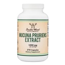 Mucuna Pruriens Extract Capsules - Dopamin Boosting Supplement - 210 Count, 1000mg Per Serving, 20% (från Velvet Bean) (för Mood and Motivation Support) Tredje part testad av Double Wood