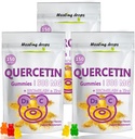 Quercetin med Bromelain Gummies - Vitamin C + Zink + Vitamin D3 - Quercetin 500mg Gummies för barn och vuxna (3 paket)