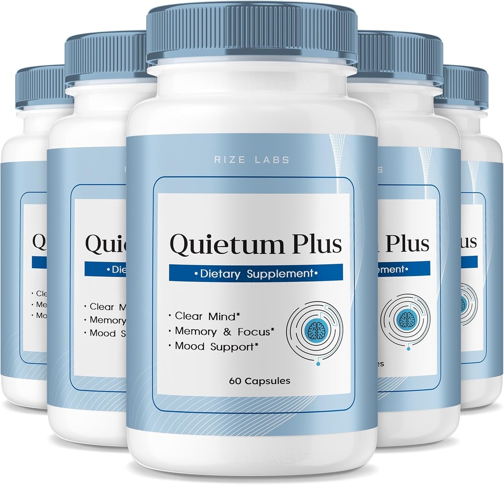 rize labs - Quietum Plus Tinnitus Relief Capsules Supplement, Advanced Formula Reduce Ear Ringinging, piller för att stödja hörselfunktion (300 kapslar)