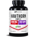 Healthfare Hawthorn Berry Supplement Extract 3000mg | Extra Strength Herbal Formel | 200 Vegan Capsules | Stöder Hjärta & Cirkulatorisk Hälsa | Icke-GMO, Gluten-Free | Tillverkad i USA