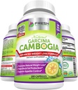FRESH HEALTHCARE 100% Pure Garcinia Cambogia Extract - All Natural Appetite Suppressant & Weight Management Support - 180 Capsules