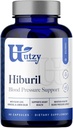 Utzy Naturals Hiburil | Blodtrycksstöd Formel | med Olive Leaf Extract, Hibiscus Extract, & Lemon Balm Extract | 90 kapslar