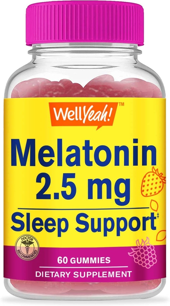 WellYeah 2.5mg Melatonin Gummies - 60 greve