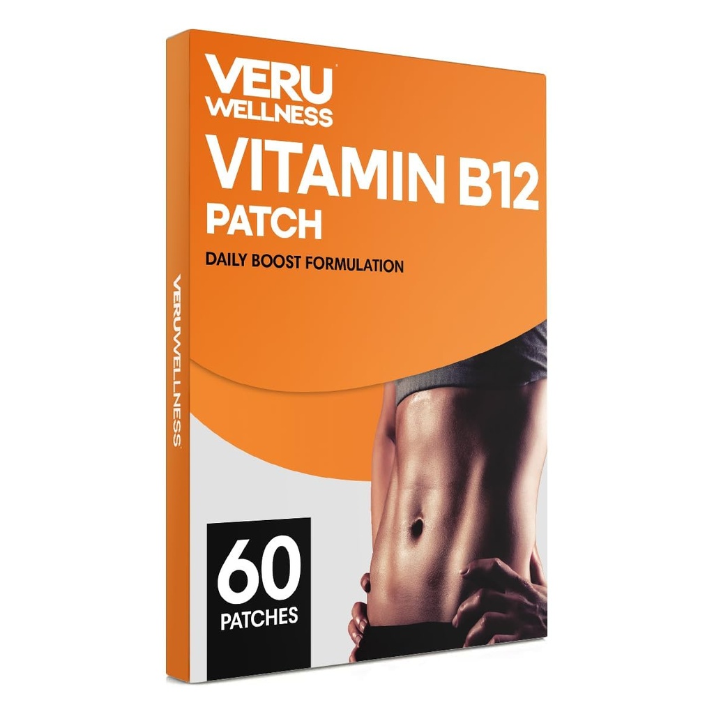 Veru Wellness B12 Energy Patch, Natural Patch B12, Garcinia - Självhäftande tidsfrisättning Patch (60 dagar)