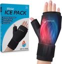 Wrist Ice Pack Wrap - Hot och Cold Gel Thumb & Hand Ice Pack Glove för artrit Relief | Microwavable & Freezer Safe, Dual Therapy for Carpal Tunnel, Tendonitis, Swelling, Targeted Relief for Hand