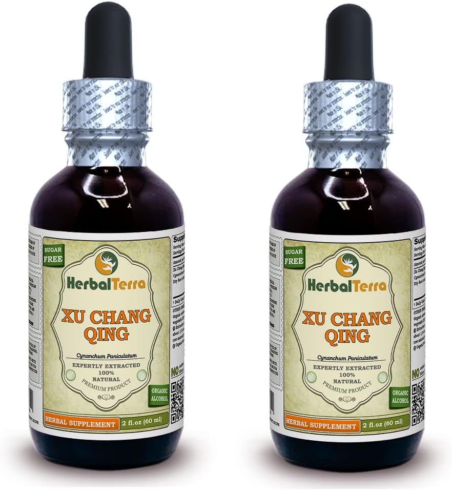 Xu Chang Qing, Paniculate Swallowwort (Cynanchum Paniculatum) Tincture, Dried Root Liquid Extract (Brand Name: HerbalTerra, Proudly Made in USA) 2x2 fl.oz (2x60 ml)