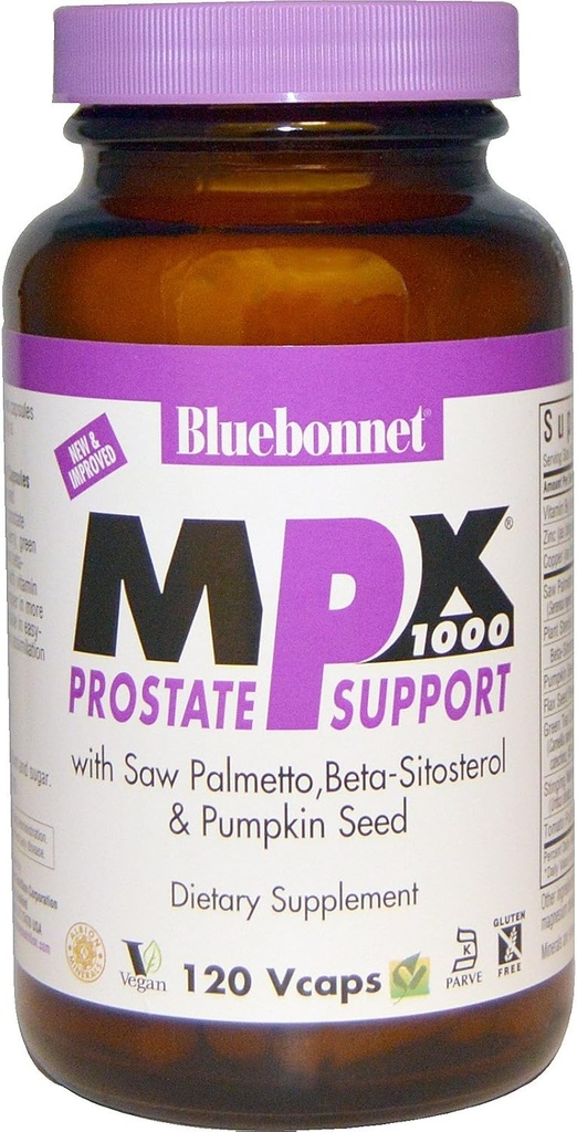 MPX 1000 Mäns prostataformel av Bluebonnet - 120 vegetariska kapslar