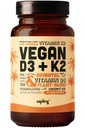 Vegan Vitamin D3 + K2 Tillägg med MCT Oil från Coconut - 4000 IE Vitamin D och 100mcg Vitamin K2 som Mk7 - Kalcium Absorption, Benstyrka och Immune Health Support * - 60 Softgels