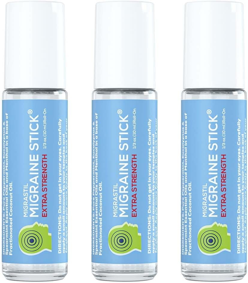 Grundläggande Vigor Migrastil Extra Strength Migraine Stick Advanced Formel. Stark Aromatherapy Roll On med Menthol och Essential Oils. Ingen lavendel. Tillverkad i USA.