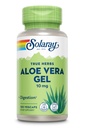 SOLARAY Aloe Vera Gel Concentrate 200X - Likvärdigt till 2000mg Fresh Gel, Aloe Vera Capsules med Ginger, Peppermint och Parsley, Herbal Wellness Support, Vegan, Non-GMO, 60-dagars garanti, 100 portioner