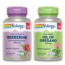 SOLARAY Berberine and Oil of Oregano Bundle - Berberine HCl från Indian Barberry Plus Oregano Oil Supplement for Powerful Wellness Support - 100 VegCaps/120 Softgels