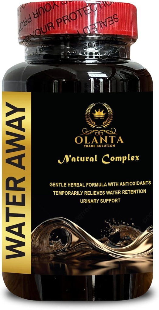 Vattenborttagning - Naturstöd Vattenborttagning, Herbal Diuretic, Stödvattenretention, immunstöd, vitamin B6-1 flaska 60 kapslar