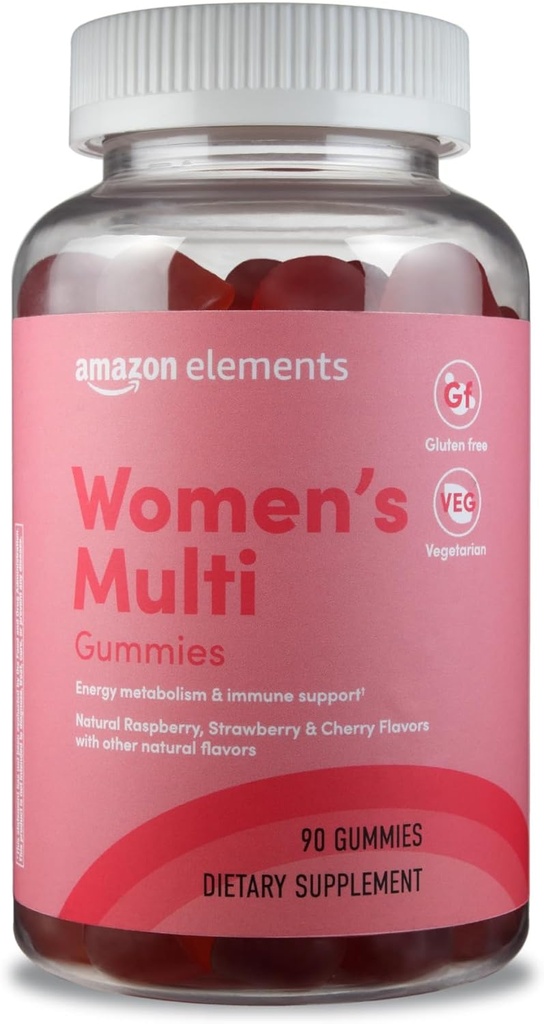 Element - Vuxna kvinnors organiska multivitaminer, 90 gummies (30 portioner), vegetariska, glutenfria (tidigare återuppliva)