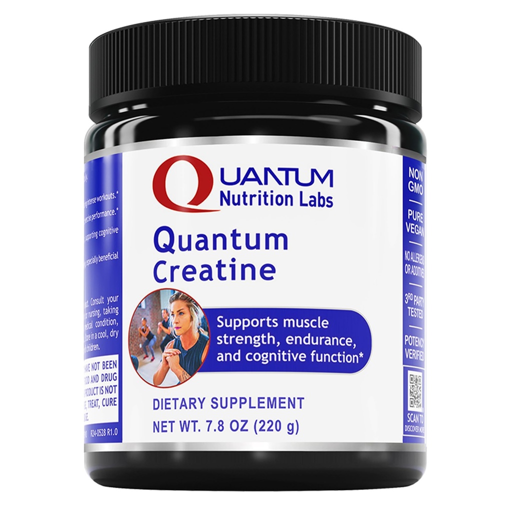 Quantum Nutrition Labs Quantum Creatine - Kreatin Monohydratpulver, Kreatinpulver för män, kvinnor, vegetarianer, Unflavored Vegan Friendly Formel - 7,8 oz (40 portioner)