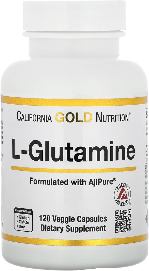 Kalifornien Gold Nutrition L-Glutamine, AjiPure, 120 Veggie Capsules (500 mg per kapsel)