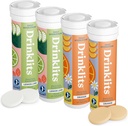 Drinklits Lemon-Lime & Orange Electrolyte tabletter (4) Tube Bundle | Citrus Hydration Combo Pack | Utsökta naturliga smaker - 0g Sugar - Daglig användning | 40 portioner - 10 tabletter Per Tube
