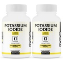 (2 Pack) Kaliumjodidkapslar 130 mg dos - 60 portioner - sköldkörtelstöd och försvar - KI kaliumjodkörtel stöd vitaminer