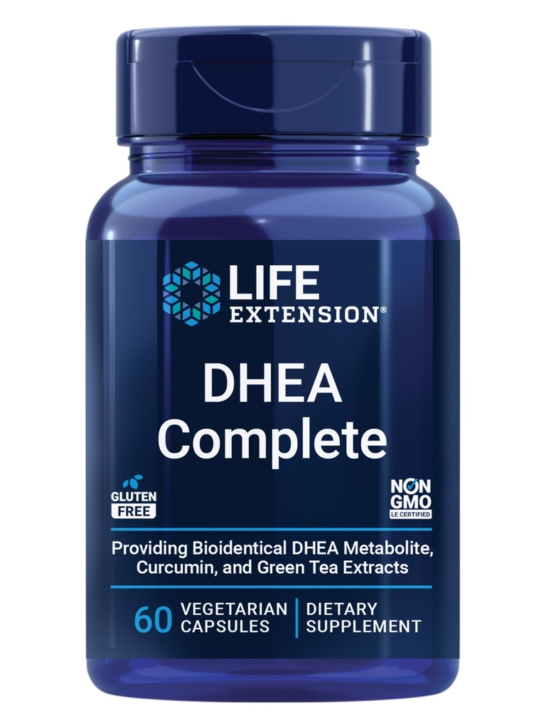 Life Extension DHEA och 7-Keto DHEA kompletta vegetariska kapslar för att maximera stödet för en hälsosam kroppsvikt och humör, Lean Muscle Mass, Libido & More, Non-GMO, Gluten-Free, 60 Count