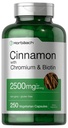 Horbäach kanel med Chromium Picolinate 2500mg | 250 kapslar | Plus Biotin | Vegetarian, icke-GMO, Gluten Free