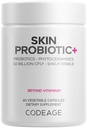 Codeage Skin Probiotics + Prebiotics - Skin Care Routine Supplement - 50 miljarder CFU - Ayurvedic Botanical Herbs - Face Probiotics - Shelf Stable Cleanser, Non-GMO, Vegan - 60 kapslar